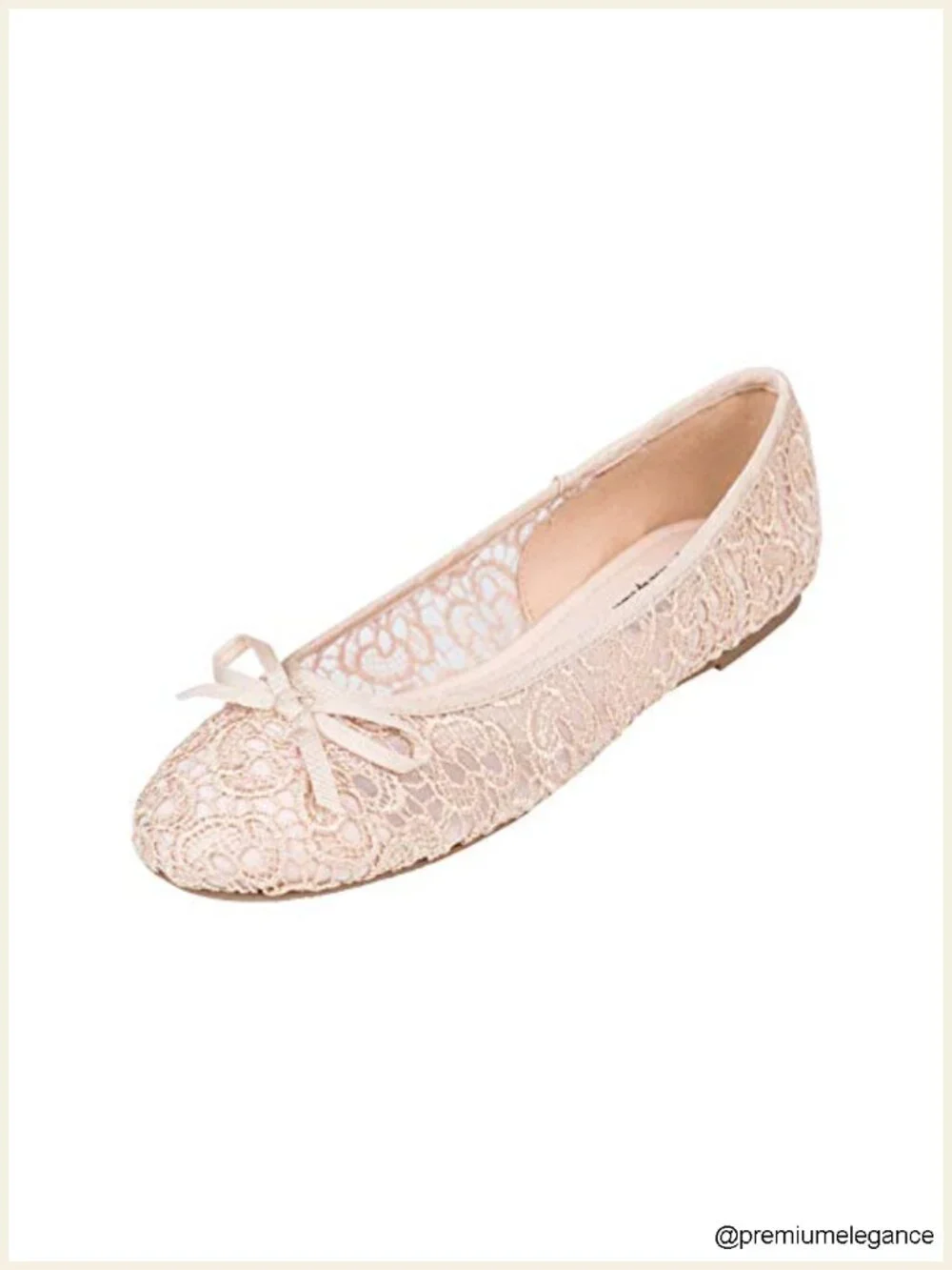 Round Toe Lace Crochet Ballet Flats Women's Comfy Breathable Memory Foam